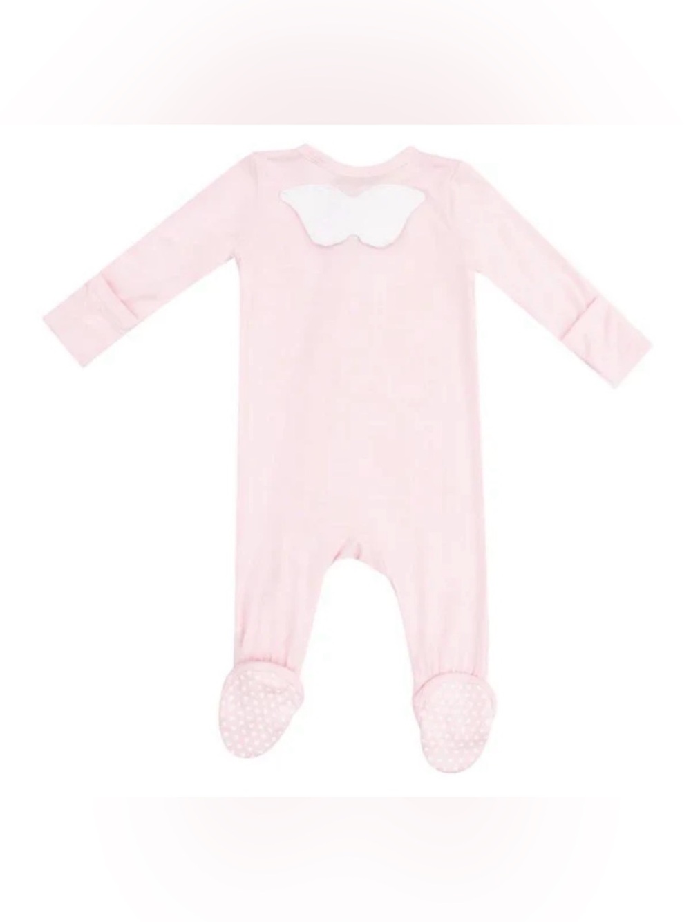 ANGEL DEAR Baby Girl Solid Classic Pink Angel Wing Footie - 0-3M